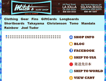Tablet Screenshot of mitchssurfshop.com